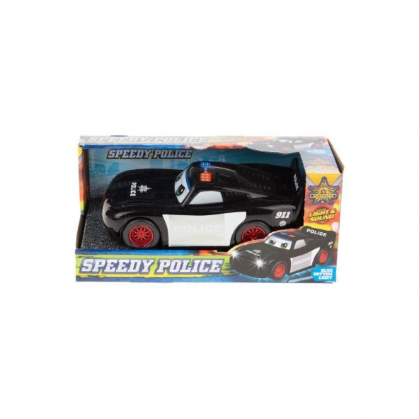 Mcqueen Speedy Police Işıklı Sesli Yerde Gezen Araba - CNL-1914A-3