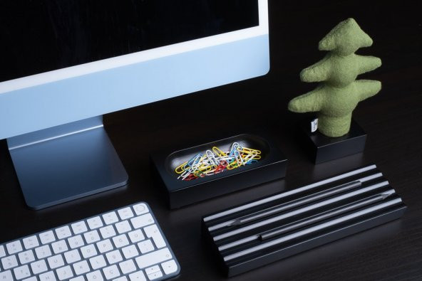 Kayigo Woody Siyah Üçlü Ofis Seti -Yeşil Çam - 3