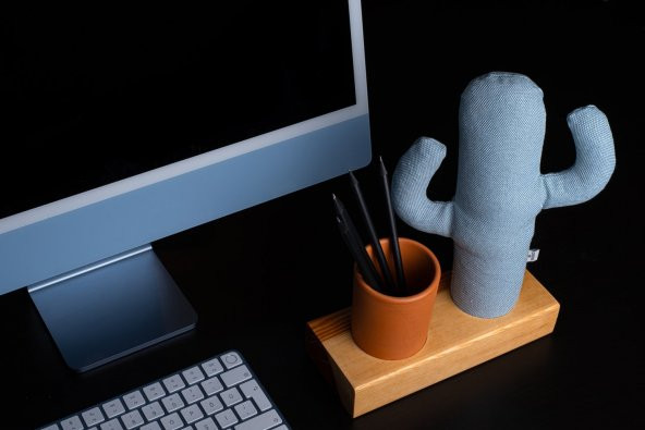 Kayigo Lavender Kalemlik & Notluk - Mavi Kaktüs - Resim 3