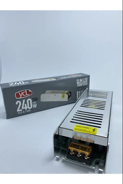 YCL 240W Slim  Kasa İç Mekan   Led Trafosu  20A 12V YLT-S 1240 - 2