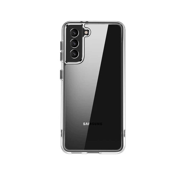 Smcase Samsung Galaxy S21 FE Kılıf Forst Hybrid Kristal Silikon