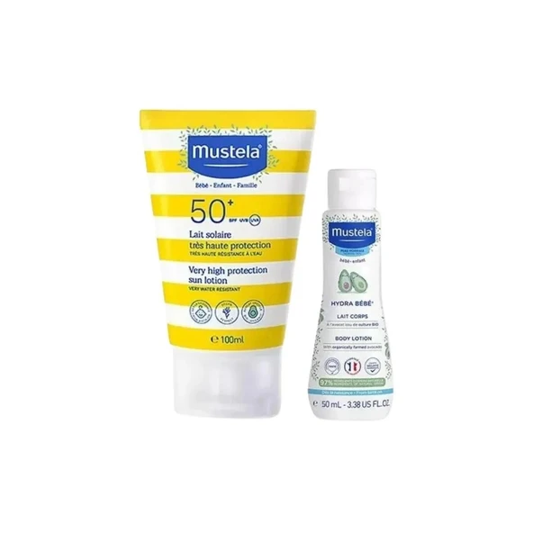 Mustela Çok Yüksek Koruma Faktörlü Güneş Losyonu Spf 50 100 ml + Vücut Losyonu 50 ml - 2