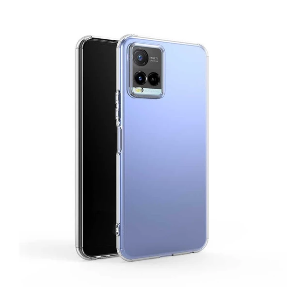 Smcase VİVO Y33S Kılıf Kamera Korumalı Tpu Silikon  Nano Ekran Koruyucu - 2