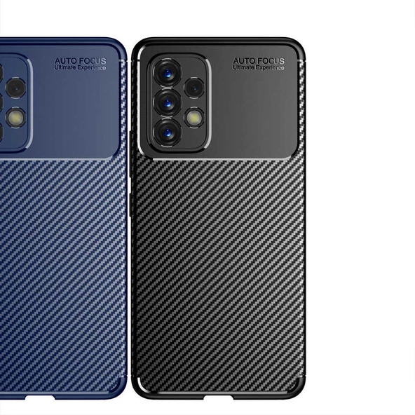 Smcase Samsung Galaxy A53 Kılıf Kamera Korumalı Negro Karbon Dokulu Silikon  Nano Ekran Koruyucu - 2