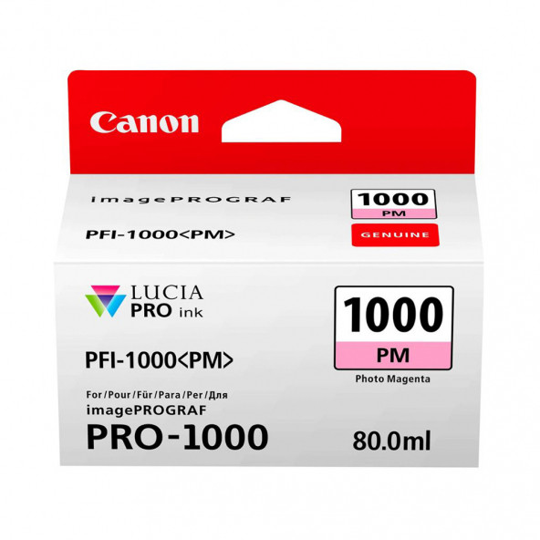 PlotterSarf Canon PFI-1000 PM (Photo Magenta ) A2 Yazıcı Orijinal Mürekkep Kartuş 80 ml. (0551C001) ürün görseli