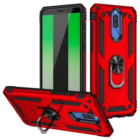 Smcase Huawei Mate 10 Lite Kılıf Vega Yüzüklü Tank Kapak - 2