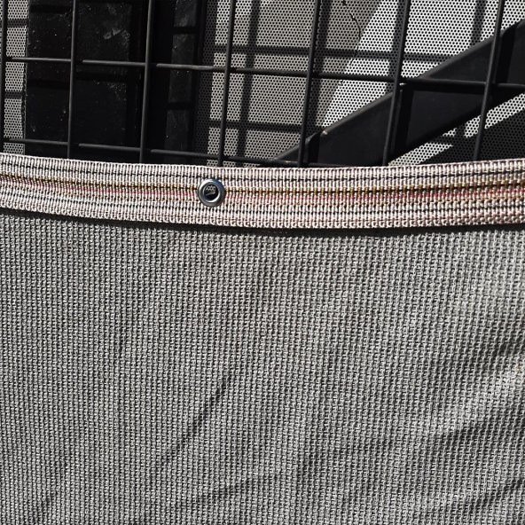 95 GÖLGELİK FİLE 4x14 METRE ÇİT FİLESİ GÖLGE KORUMA GRİ 95LİK BAHÇE ÇİTİ HALKALI KUŞAKLI JÜT GÖLGELİK - Resim 4