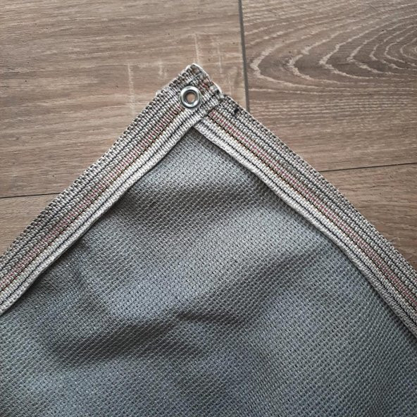 95 GÖLGELİK FİLE 5x5 METRE ÇİT FİLESİ GÖLGE KORUMA GRİ 95LİK BAHÇE ÇİTİ HALKALI KUŞAKLI JÜT GÖLGELİK - Resim 3