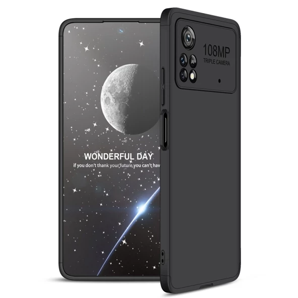 Smcase Xiaomi Poco X4 Pro 5G Kılıf 360 Ays zore Sert Kapak