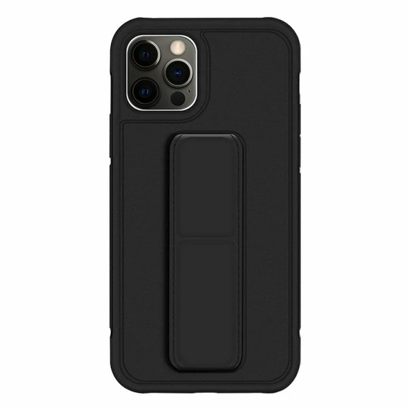 Smcase iPhone 11 Pro Max Kılıf Mıknatıslı El Standlı Silikon