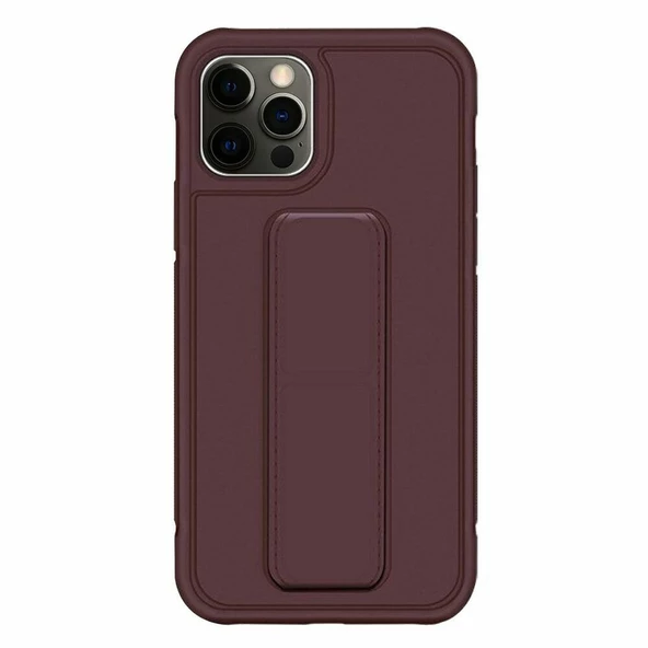 Smcase iPhone 11 Pro Max Kılıf Mıknatıslı El Standlı Silikon - 7