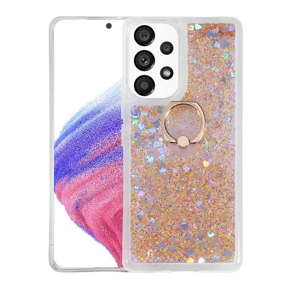 Smcase Samsung Galaxy A23 Kılıf Milce Yüzüklü Sulu Silikon