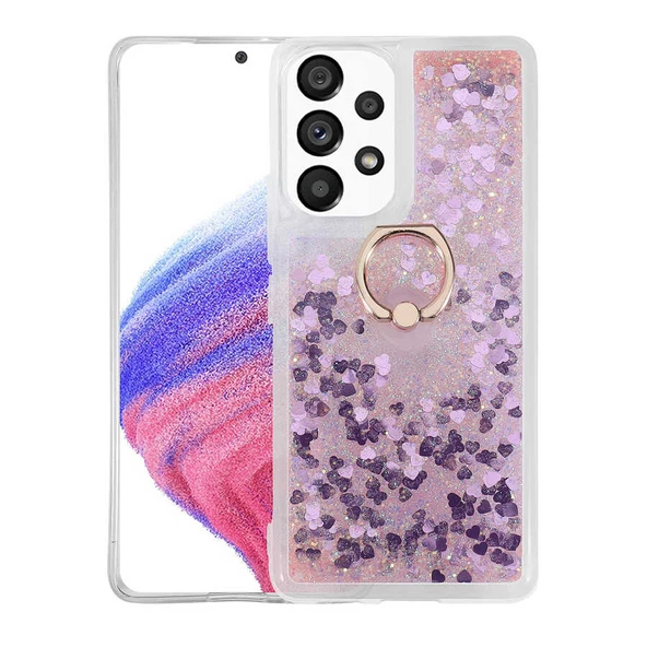 Smcase Samsung Galaxy A53 Kılıf Milce Yüzüklü Sulu Silikon