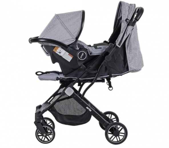 Prego 2034 Aria Travel Sistem Bebek Arabası Gri - 3