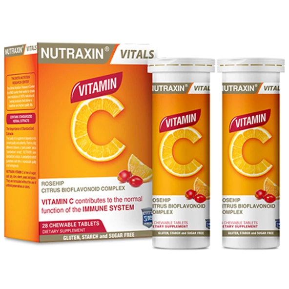 Nutraxin Vitamin C 28 Çiğnenebilir Tablet