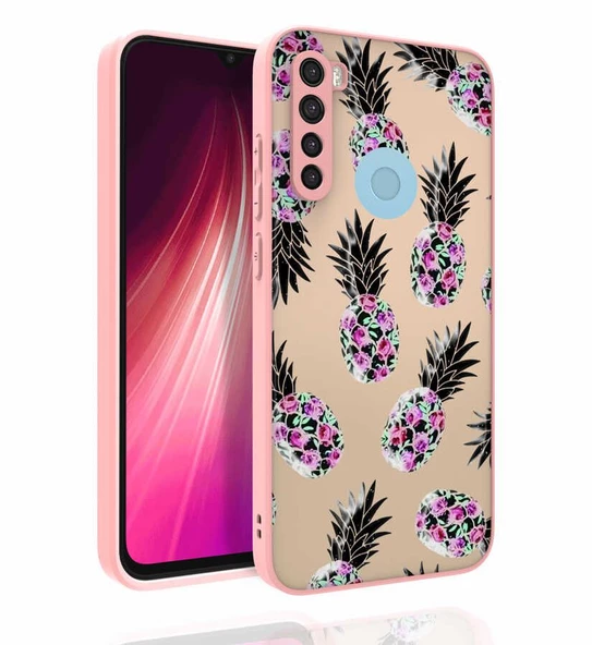 Smcase Xiaomi Redmi Note 8 Kılıf Kamera Korumalı Desenli Nora Silikon