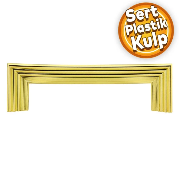 Prenses Mobilya Çekmece Mutfak Dolap Dolabı Kapak Kulpu Kulpları Kulbu Gold Sert Plastik Kulp