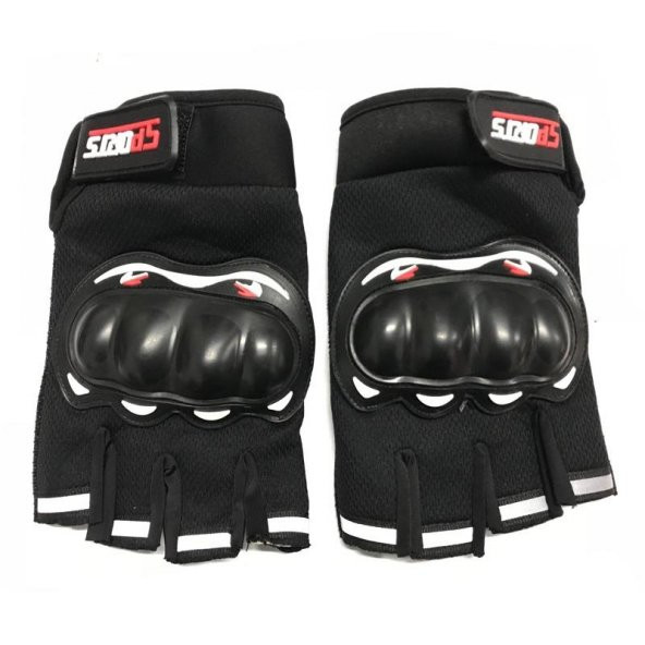 Yarım Parmak Korumalı Paintball Motorcross Bisiklet Motorsiklet Eldiveni - 5