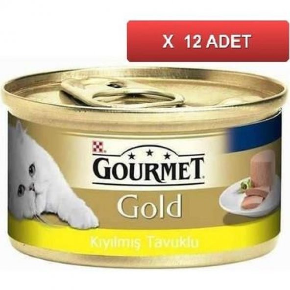 Gourmet Gold Kıyılmış Tavuklu Kedi Konservesi 85 Gr x 12 Adet
