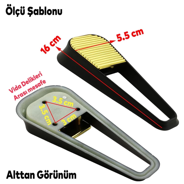 Pırlanta Mobilya Çekmece Mutfak Dolap Dolabı Kapak Kulpu Kulbu Mat Siyah Gold Sert Plastik Kulpları - Resim 2