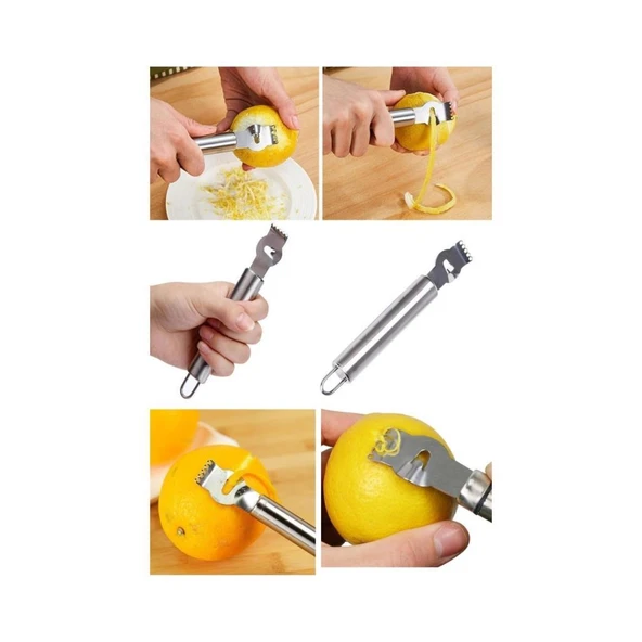 POLOCHEF PROLİNE PASLANMAZ ÇELİK LİMON KABUK SOYUCU 17 CM - 3