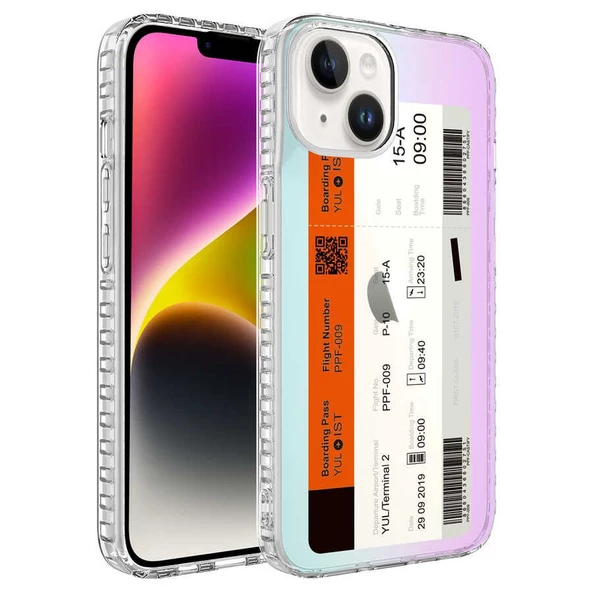 Smcase iPhone 13 Kılıf Desenli Elegans Serisi No Silikon