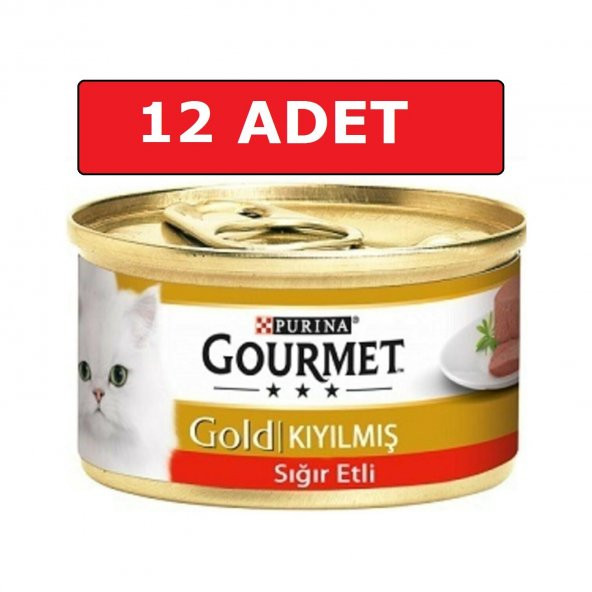 Gourmet Gold Kıyılmış Sığır Etli Kedi Konservesi 85 Gr x 12 Adet