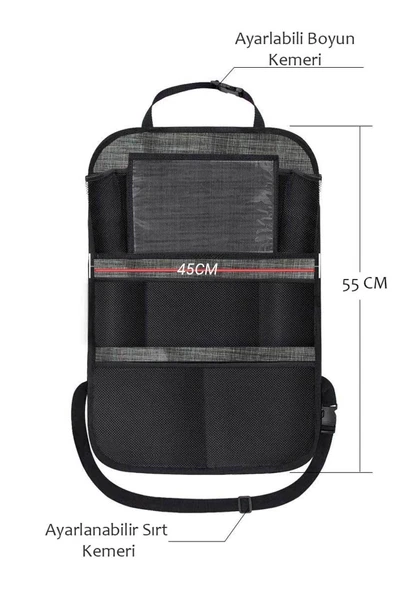 RevuBaby Arka Koltuk Arkası Tablet Tutuculu Organizer Ipad Tablet Tutucu