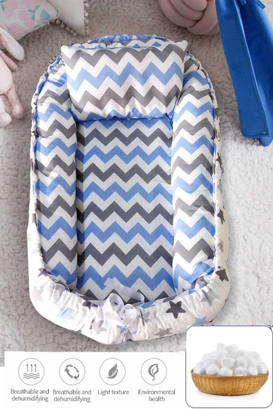 RevuBaby Baby Nest Lüx Tasarım Ortopedikjaju-babynest Bebek Yatağı Anne Yanı Bebek Yatağı - 4