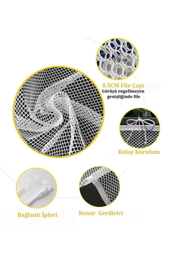 RevuBaby Çocuk Ve Evcil Hayvan Için Korkuluk Balkon Ve Merdiven Filesi Çocuk Güvenlik Filesi Koruyucu 2metre - 3