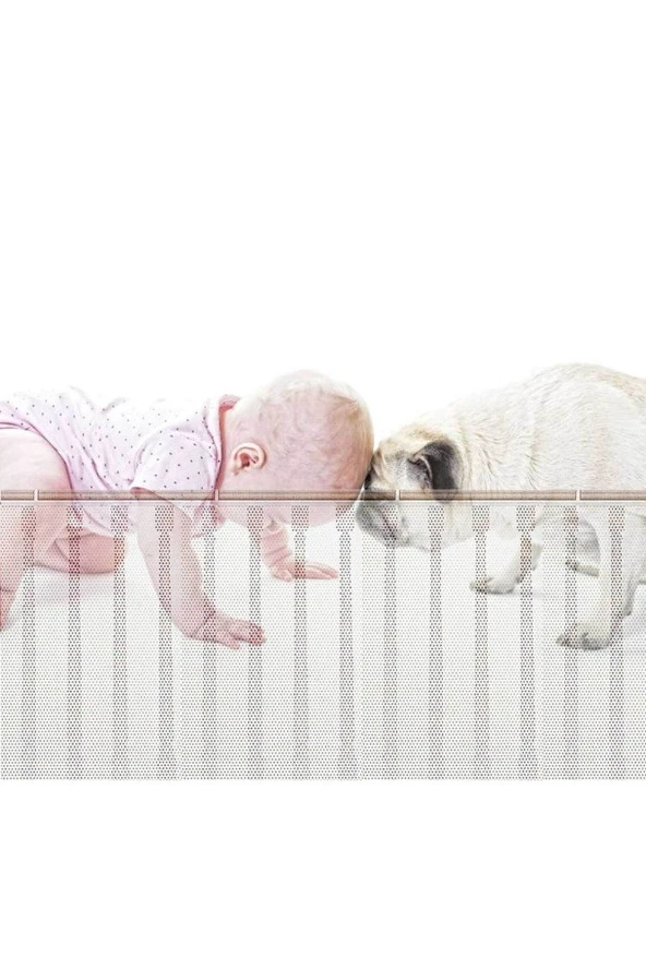 RevuBaby Çocuk Ve Evcil Hayvan Için Korkuluk Balkon Ve Merdiven Filesi Çocuk Güvenlik Filesi Koruyucu 270cm - 6