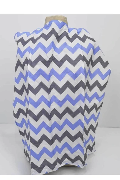 RevuBaby Duffel Emzirme Önlüğü Emzirme Örtüsü Mavi-zizag - 3