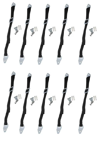 SAFEMAN Deprem Güvenliği Kayışı Siyah Bebek Güvenlik Kemeri 10 Adet - Resim 3