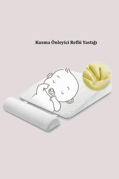 SAFEMAN Kolik Bebek Reflü Yatağı, Yıkanabilir Kılıflı Ortopedik - 3