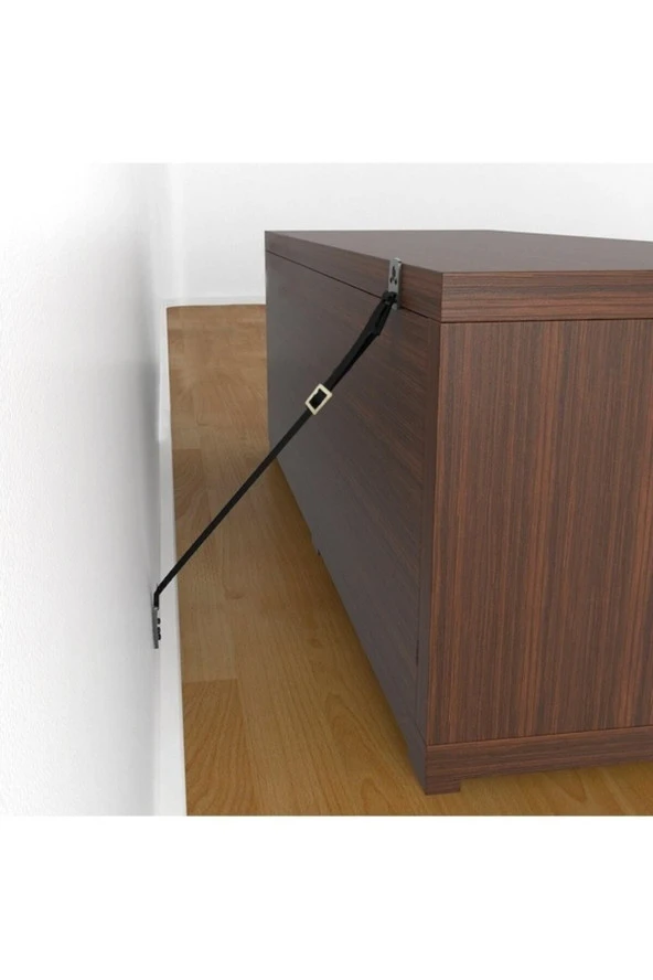 SAFEMAN Bebek Çocuk Ve Deprem Koruyucu Mobilya Sabitleme Kemeri Metal Eşya Deprem Güvenliği Kayışı 2 Adet
