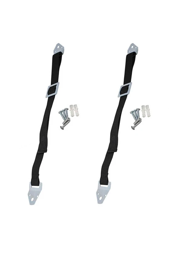 SAFEMAN Bebek Çocuk Ve Deprem Koruyucu Mobilya Sabitleme Kemeri Metal Eşya Deprem Güvenliği Kayışı 2 Adet - 3