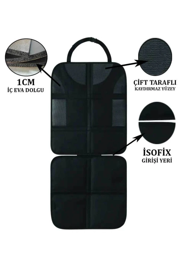RevuBaby Araba Arka Koltuk Koruyucusu Oto Koltuğu Puset Koruyucu Minder Oto Koltuk Kılıfı Ana Kucağı Koruyucu - 4