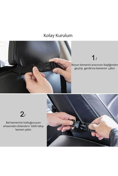 RevuBaby Araba Koltuk Arkası Eşya Düzenleyici Organizer Koltuk Arkası Koruyucu Tablet Cepli - 2