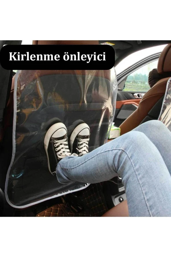 RevuBaby Oto Araba Koltuk Arkası Koruyucu Şeffaf Kılıf Oto Kılıf Araç Koltuk Arkası Koruma - 3