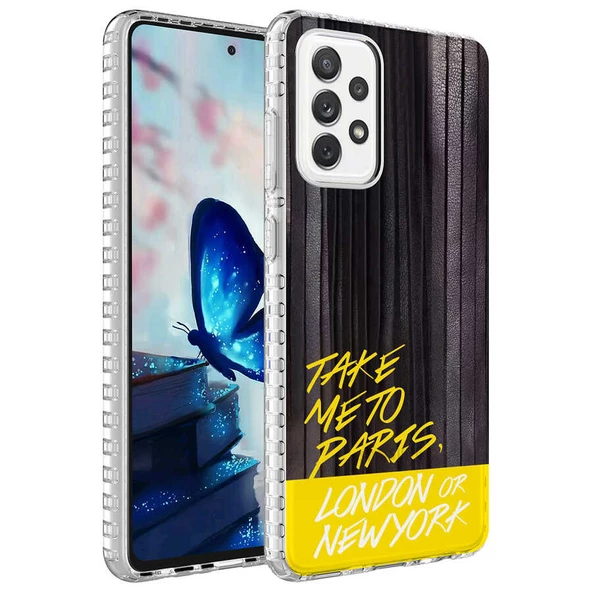 Smcase Samsung Galaxy A73 Kılıf Desenli Elegans Serisi Silikon