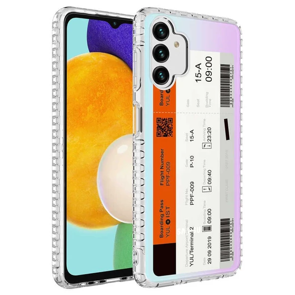 Smcase Samsung Galaxy A13 4G Kılıf Desenli Elegans Serisi Silikon