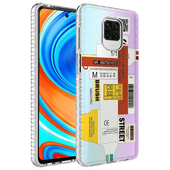 Smcase Xiaomi Redmi Note 9 Pro Kılıf Desenli Elegans Serisi Silikon - 3