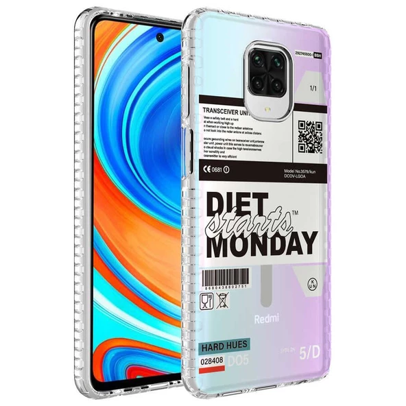 Smcase Xiaomi Redmi Note 9 Pro Kılıf Desenli Elegans Serisi Silikon - 6