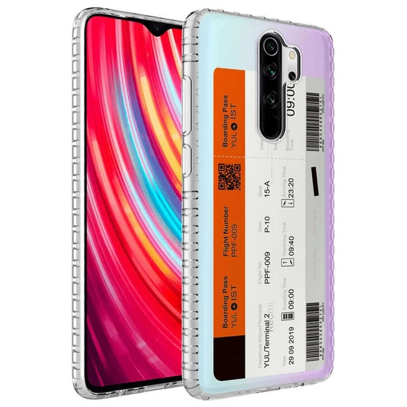 Smcase Xiaomi Redmi Note 8 Pro Kılıf Desenli Elegans Serisi Silikon - 3