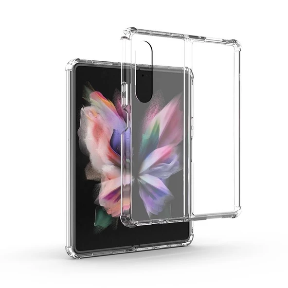 Smcase Samsung Galaxy Z Fold3 5g Kılıf Darbe Korumalı Transparent Acrylic Kapak