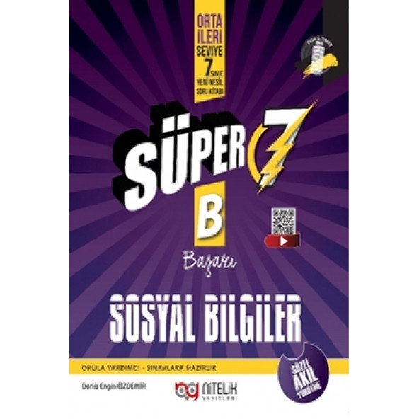 Nitelik Yayınları Süper 7. Sınıf Sosyal Bilgiler Yeni Nesil Soru Kitabı