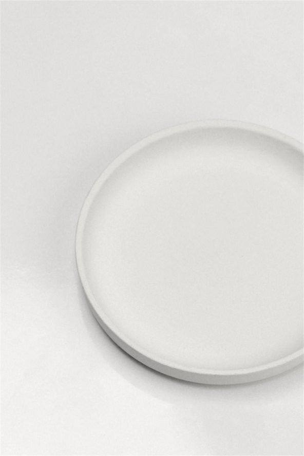 Dik Kenarlı (Step) Tabak 24 cm | Seramik Bisküvi (Ham Ürün) - 2
