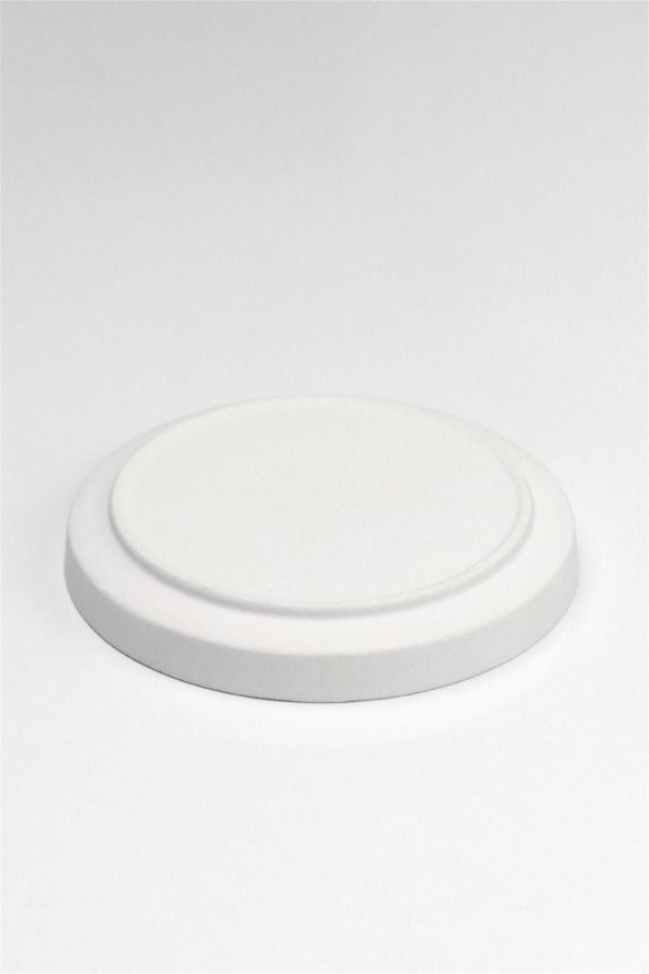 Dik Kenarlı (Step) Tabak 24 cm | Seramik Bisküvi (Ham Ürün) - 3
