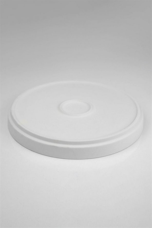 Dik Kenarlı (Step) Tabak 24 cm | Seramik Bisküvi (Ham Ürün) - 4