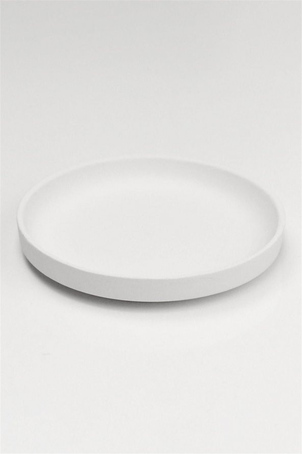 Dik Kenarlı (Step) Tabak 28 cm | Seramik Bisküvi (Ham Ürün) ürün görseli